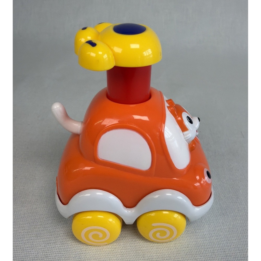Silly‎ Racers from The Manhattan Toy Company Lot Of 2 Push & Go Cars Red Orange - Picture 5 of 13